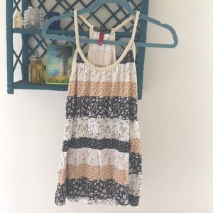 Floral Top with Braided Strap